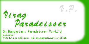 virag paradeisser business card